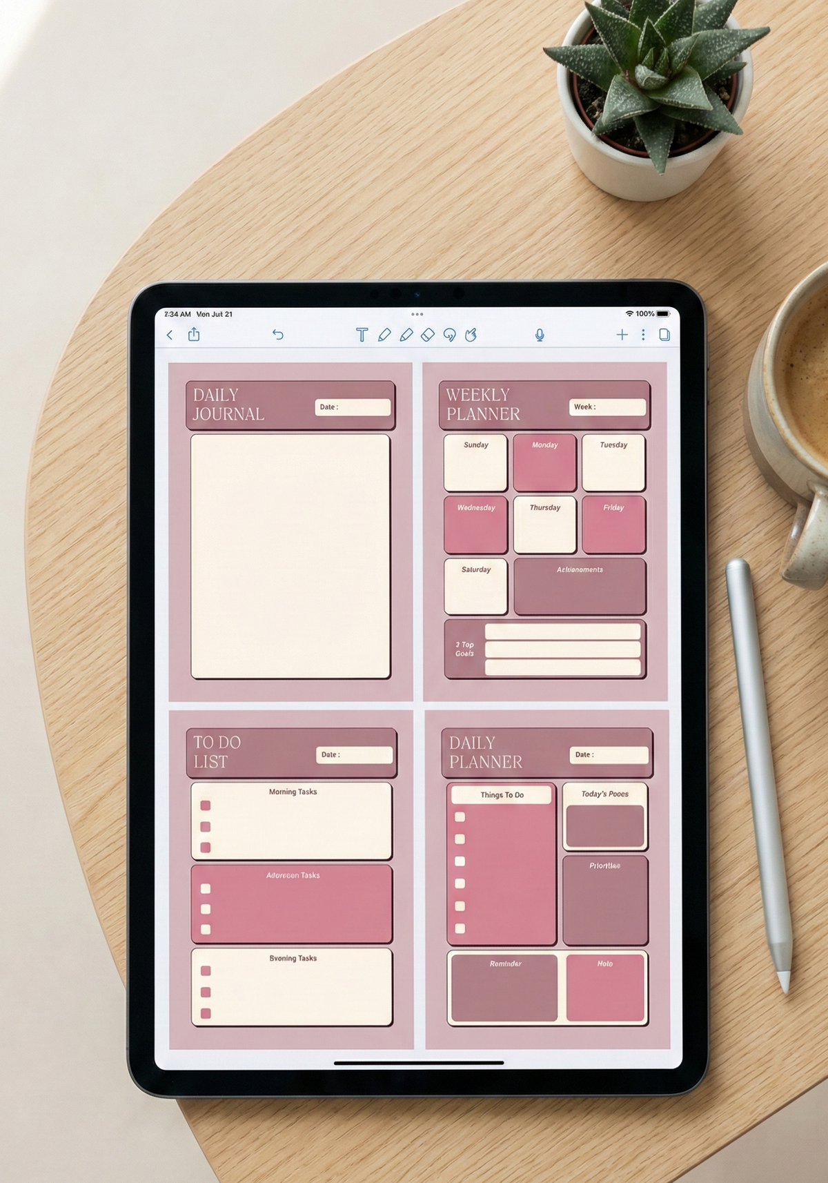 The Essential Life Digital Planner (pink)